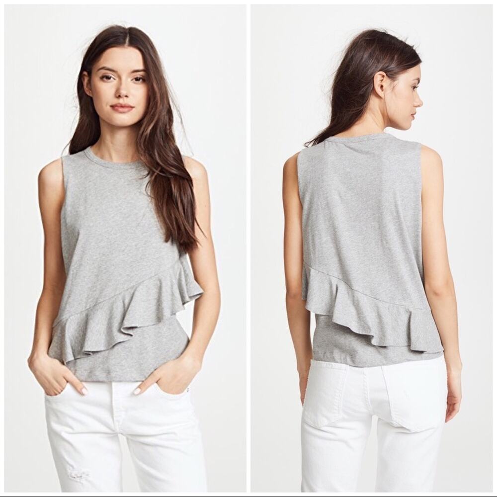 Rebecca Minkoff Lane Knit Top Grey XS